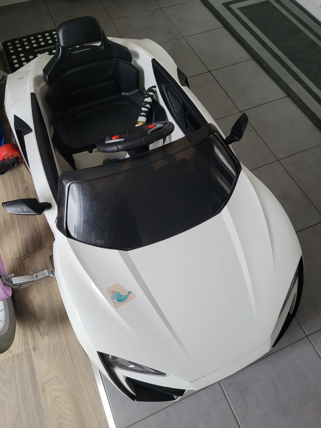 White Ride-On Electric Toy Car - photo 3