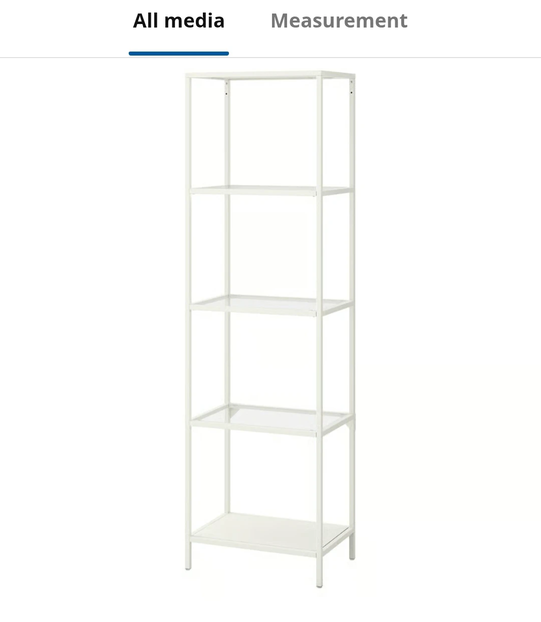 VITTSJÖ ikea Shelf unit, white/glass