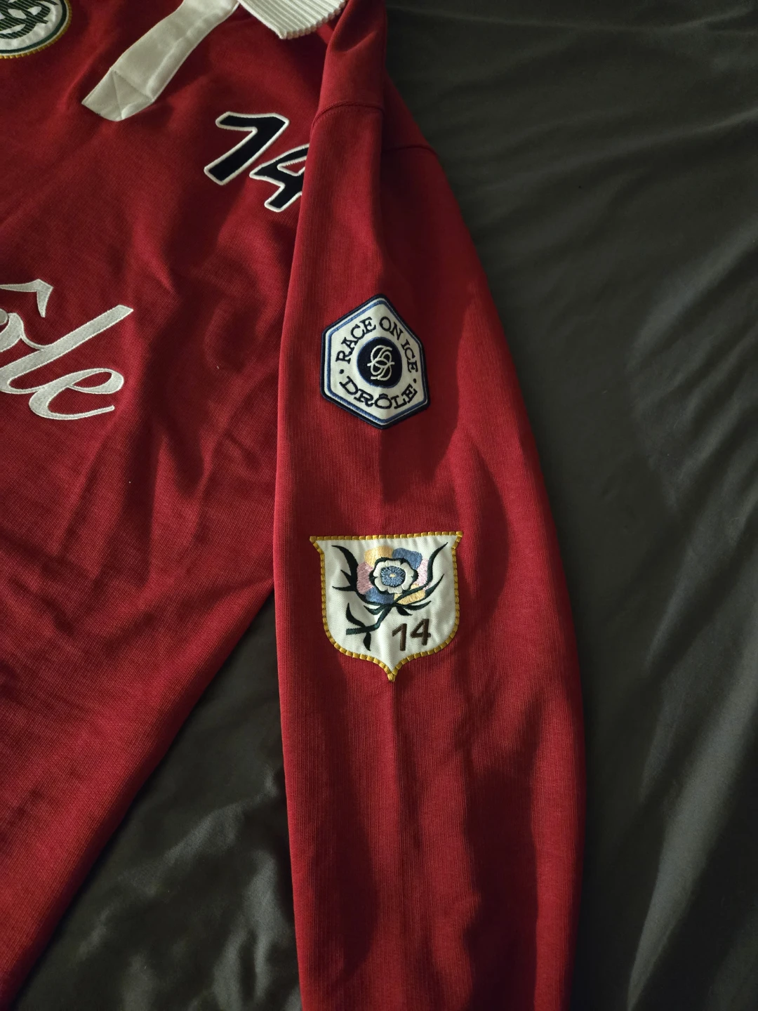 Drôle de Monsieur Long Sleeve Rugby Shirt Red - photo 2