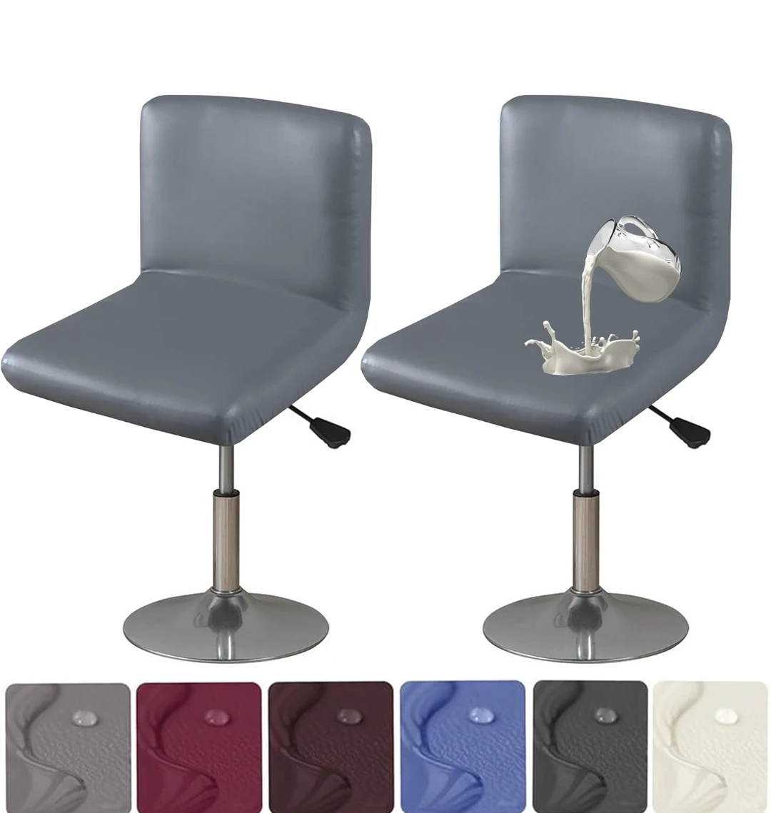 Bar Stool Covers (2 Pack) - Grey - photo 2