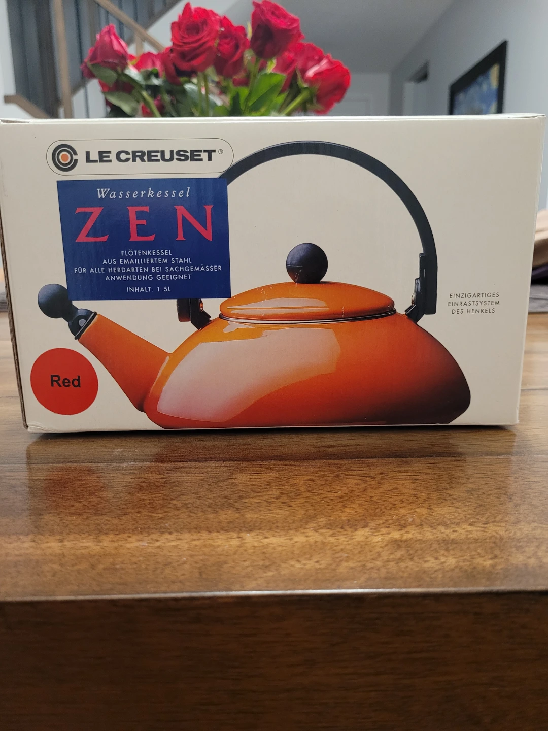 Le Creuset Zen Enamelled Steel Whistling Kettle - Red 1.5L - photo 2