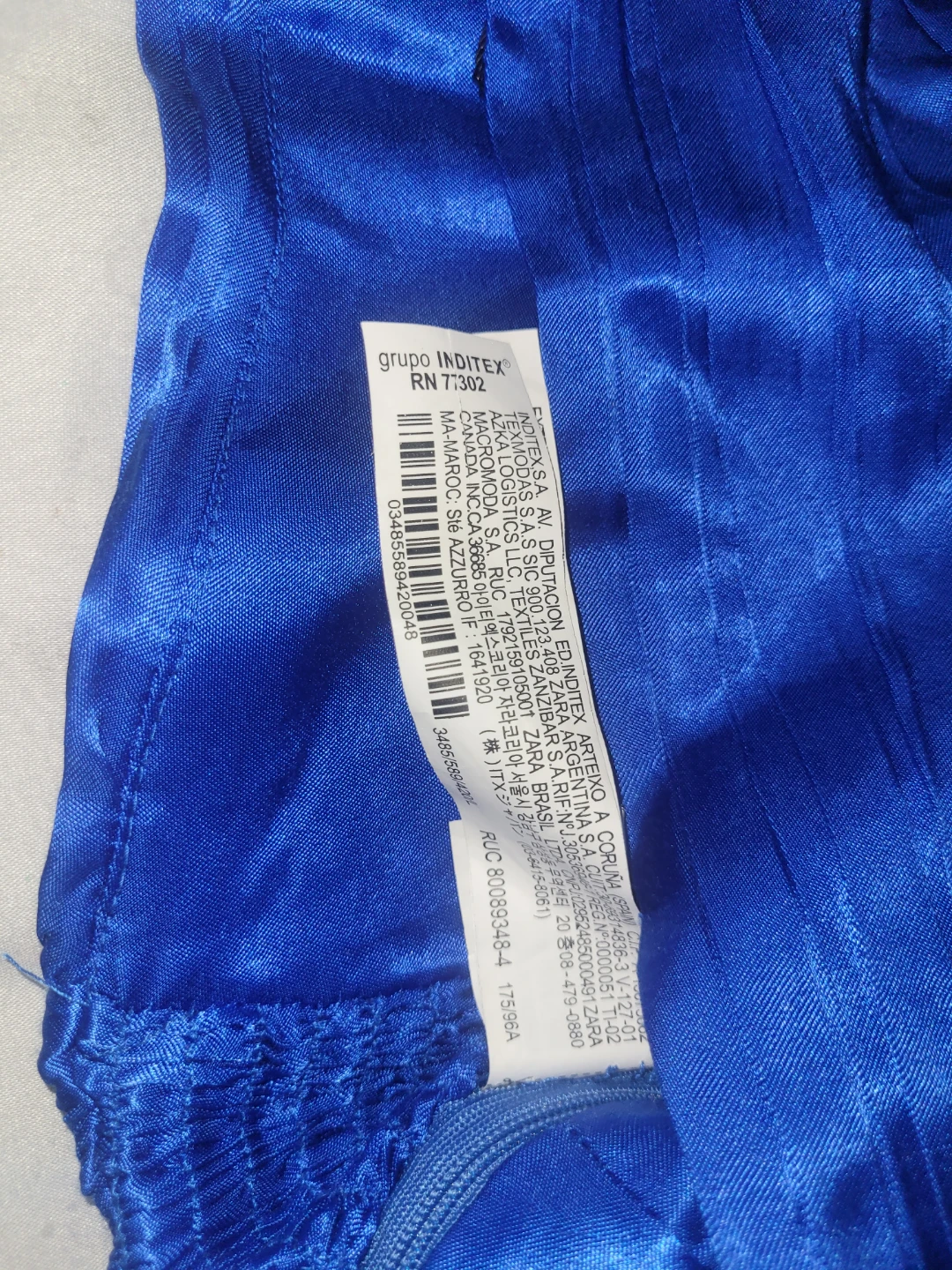Zara Blue Satin Bow Halter Top - Size L - photo 4