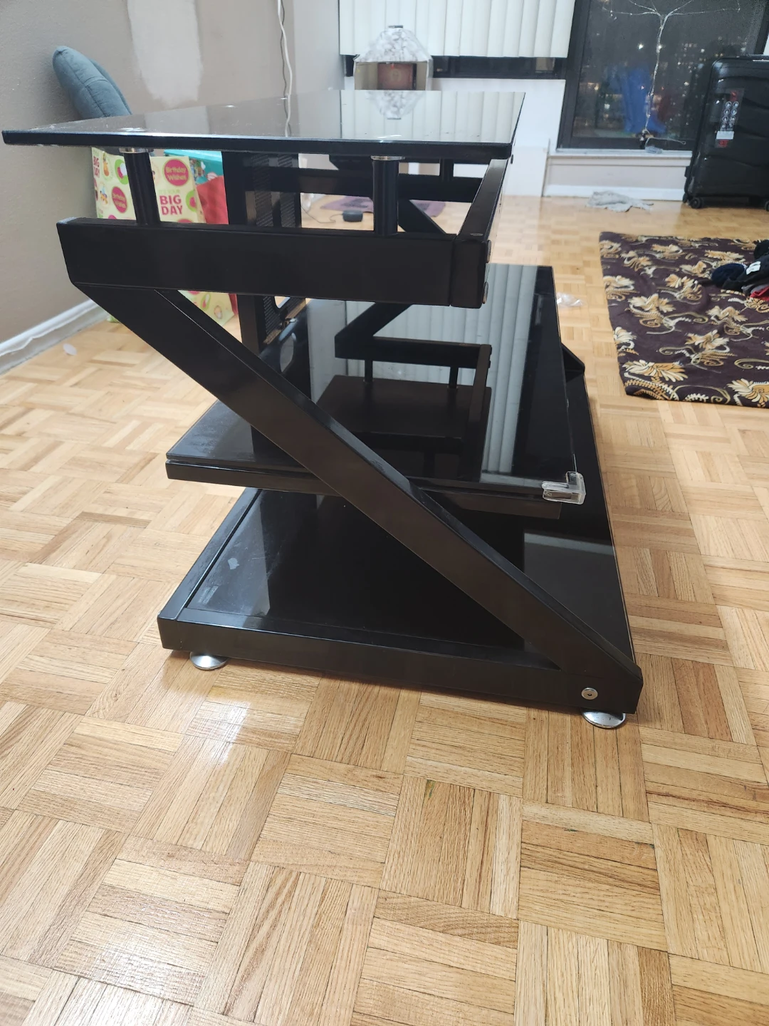 Black 3-Tier Entertainment Stand - photo 2