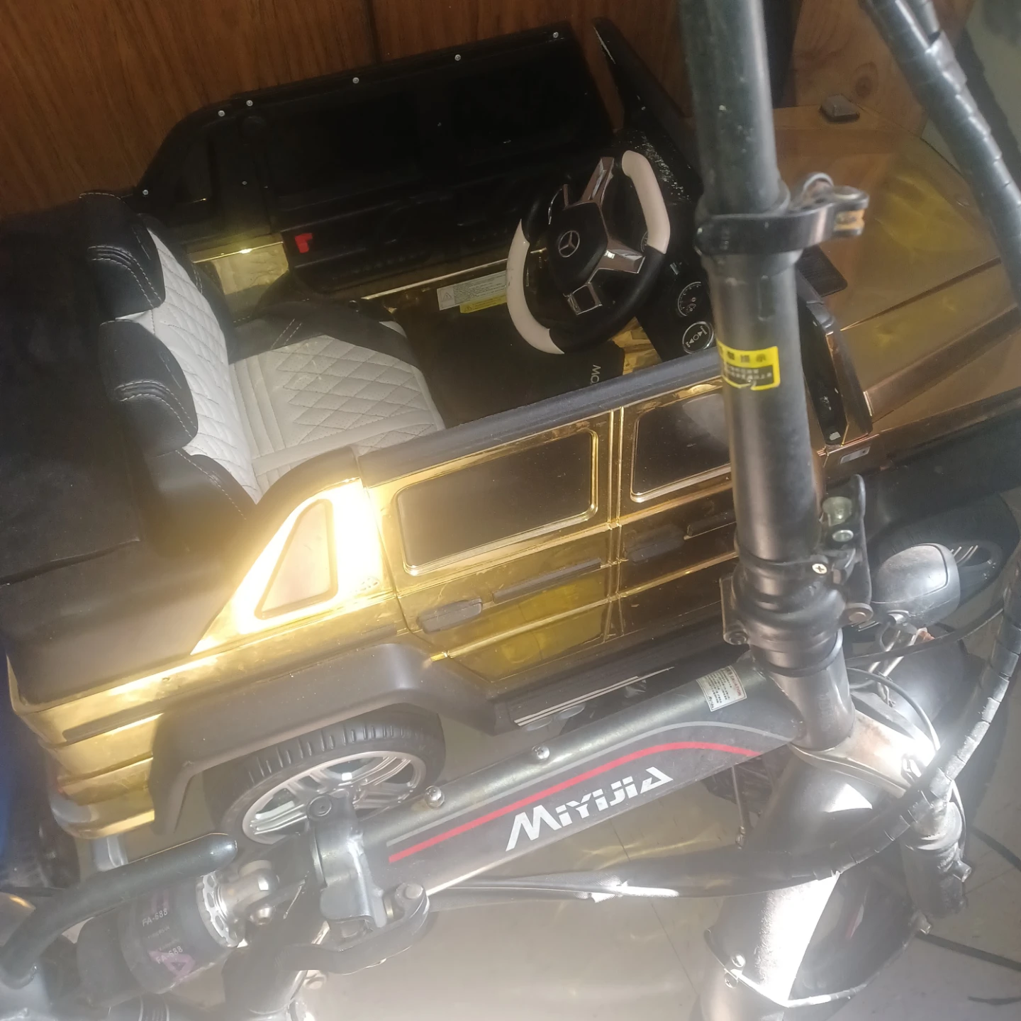 Gold Electric Ride-On Kids Car
