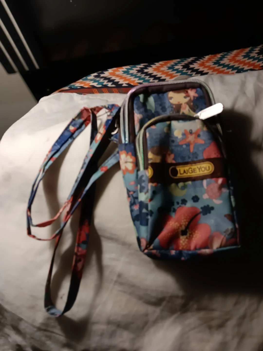 LAIGE YOU Blue Floral Pattern Small Bag🏆