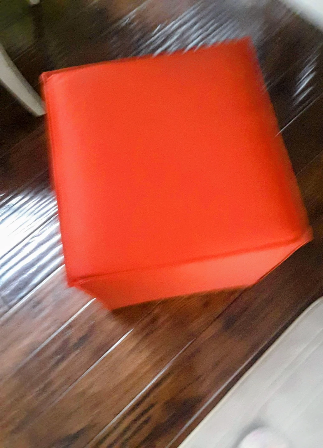 Orange Storage Ottoman Cube