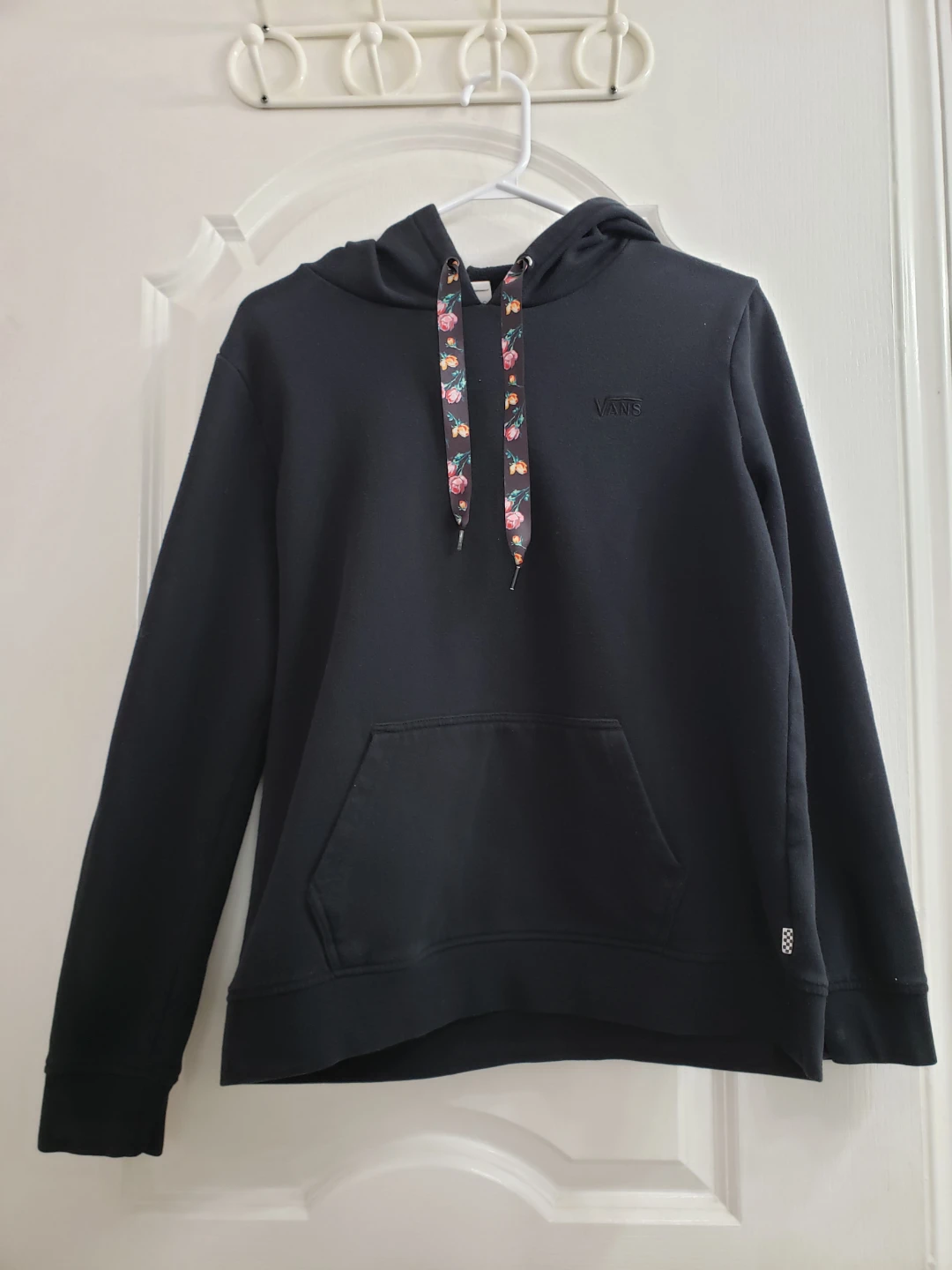 Vans Black Floral Hoodie - Size M - photo 2