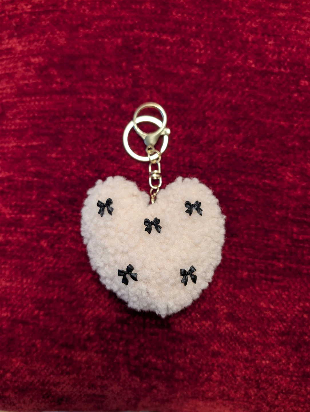 Plush Duck Keychain & Heart Charm - photo 2