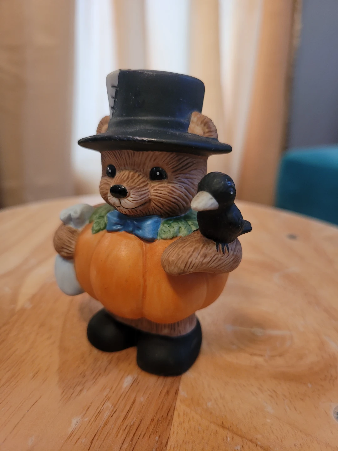 Vintage Pumpkin Patch Bear Couple Figurines 🏆 - photo 4