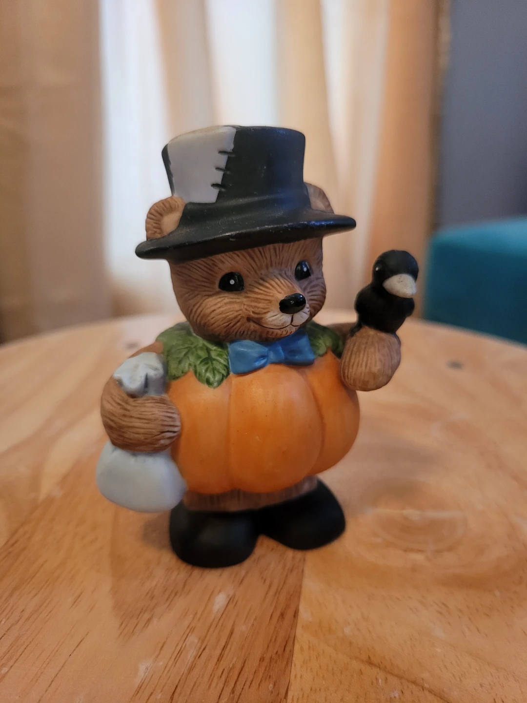 Vintage Pumpkin Patch Bear Couple Figurines 🏆 - photo 5