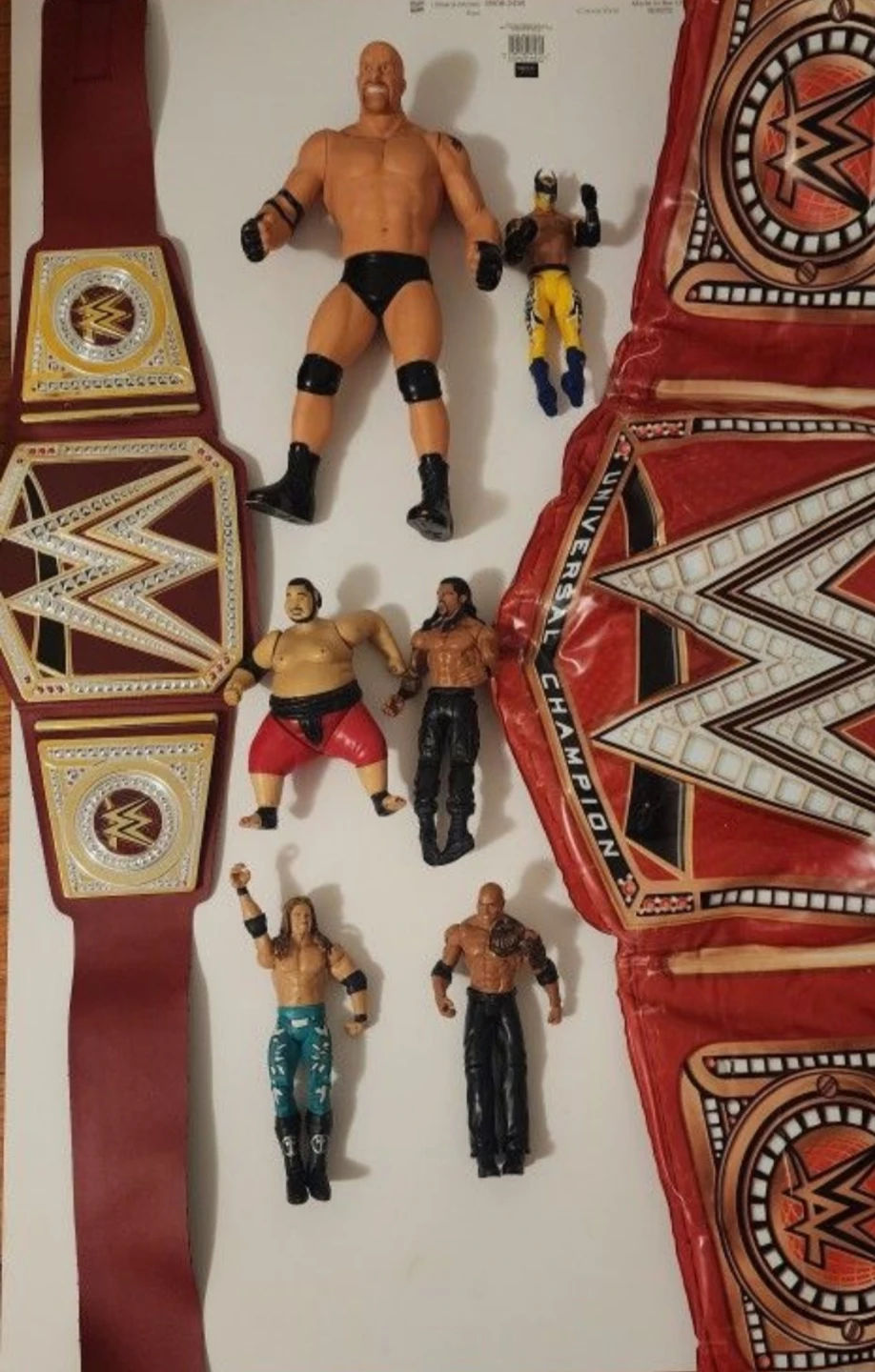 WWE Wrestling Action Figures & Championship Belts