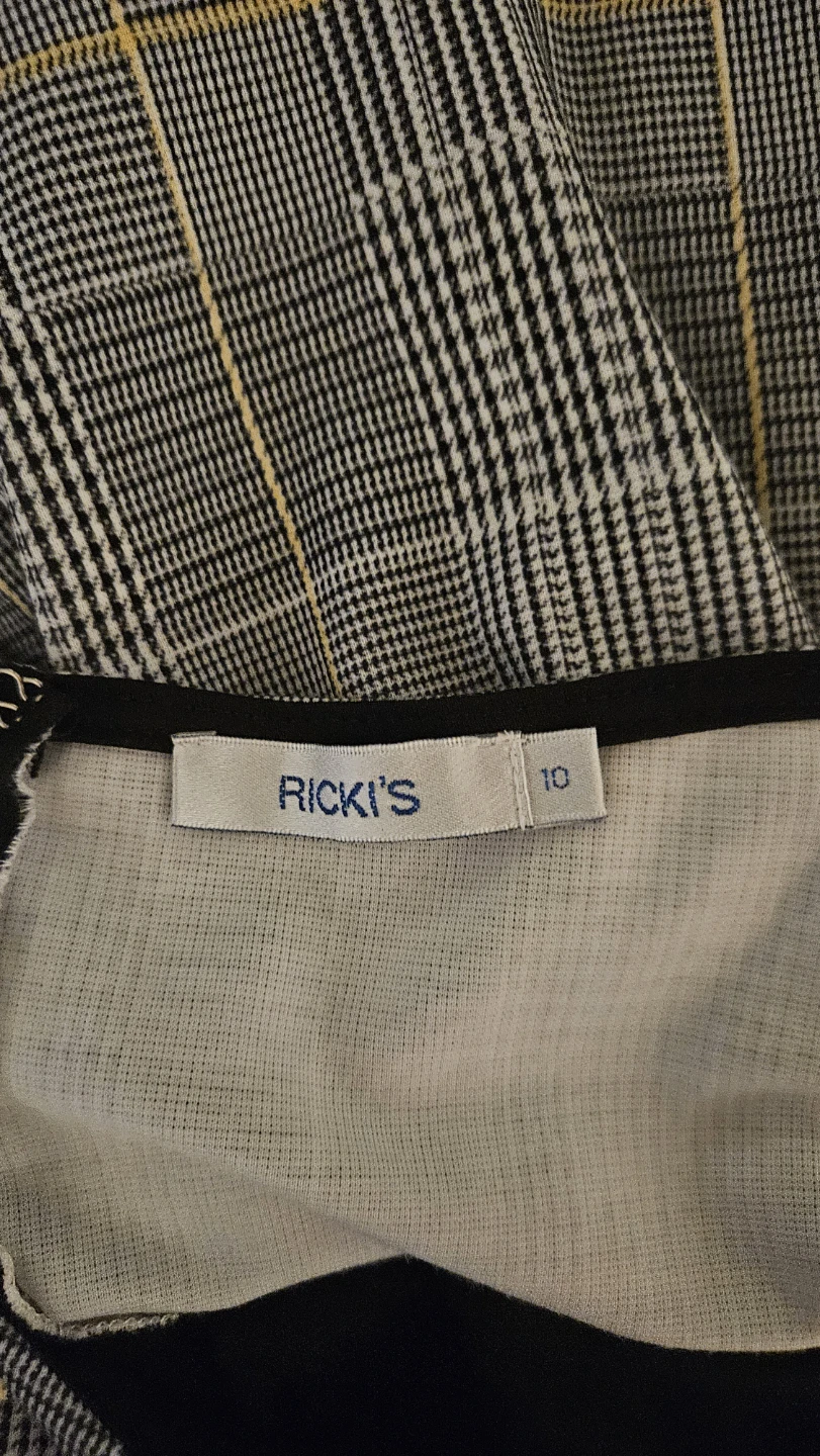 RICKI'S Plaid Off-the-Shoulder Dress Size 10 - photo 3