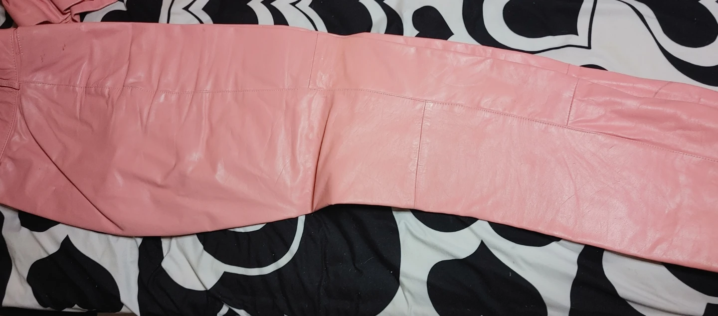 Pink Leather Jacket and Pants Set by Woolskins - Size 10 - photo 5
