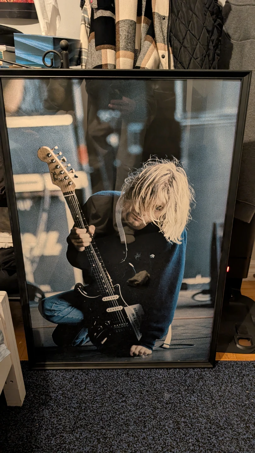Framed "Nirvana" "In Utero" Kurt Cobain Poster
