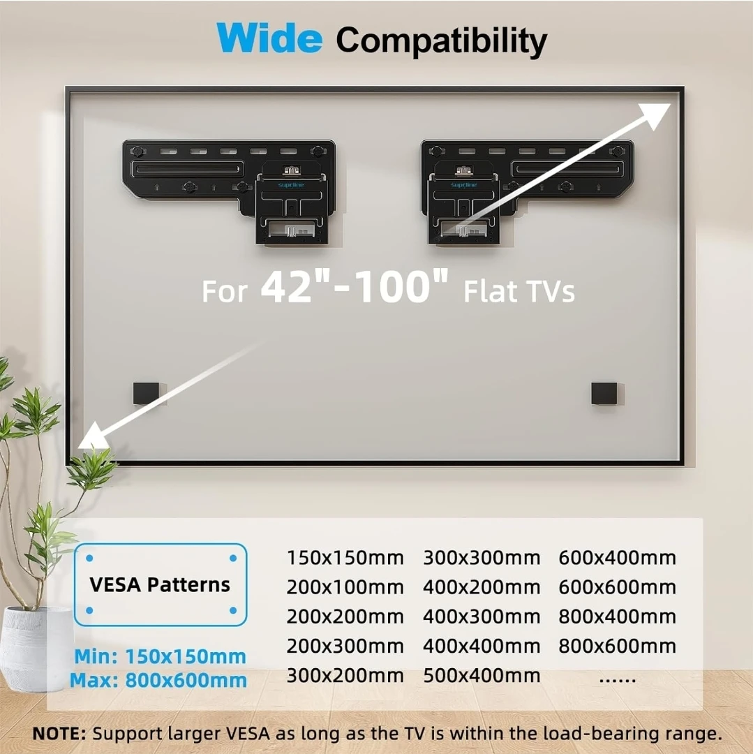 Supcline Ultra Slim TV Wall Mount for 42"-100" TVs - photo 3
