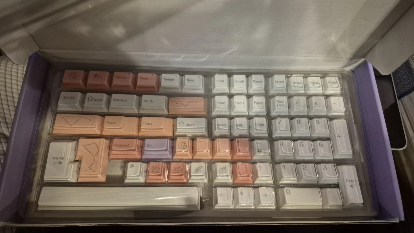 🧡Custom Keycap Set - Pink, Purple, White