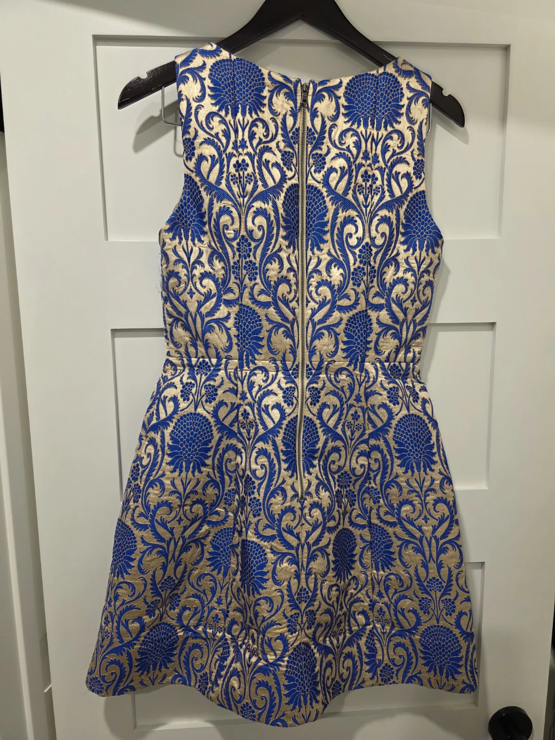 Alice + Olivia Blue & Gold Brocade Dress - photo 2