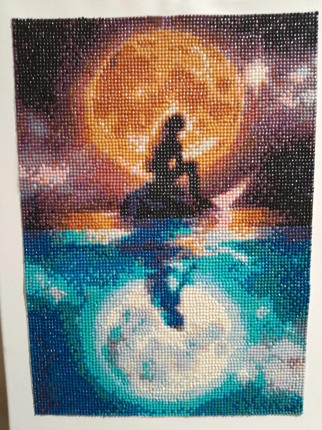 Diamond Painting - Silhouette of the moon on Water
