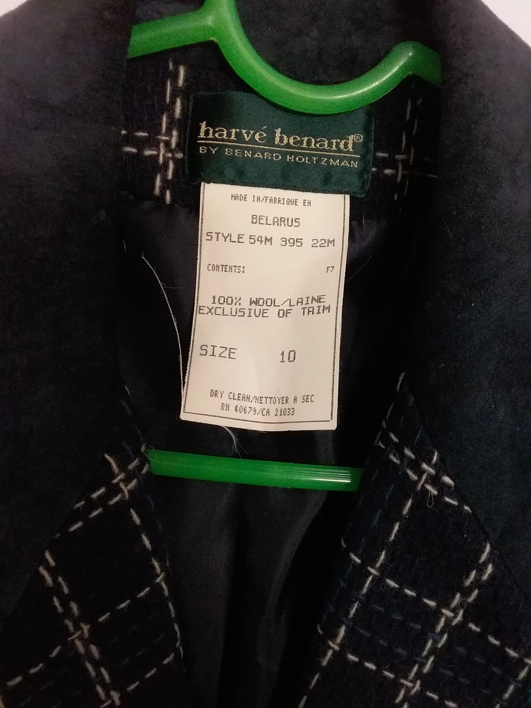 Hervé Léger by Senard Holtzman Plaid Wool Blazer Size 10 - photo 2