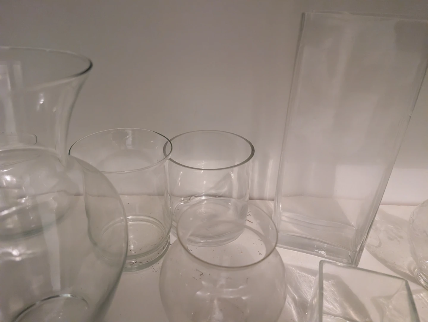 Assorted Clear Glass Vases and Containers - photo 2