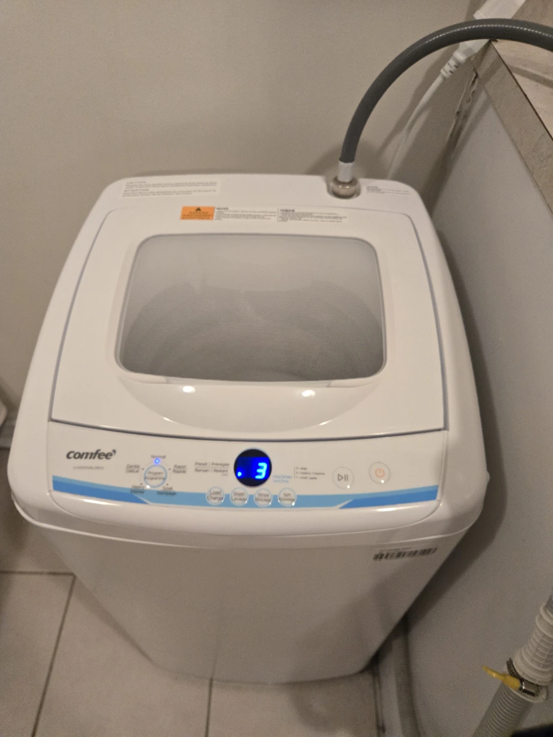 Comfee' Portable Washing Machine 1.0 Cu.Ft Ivory White