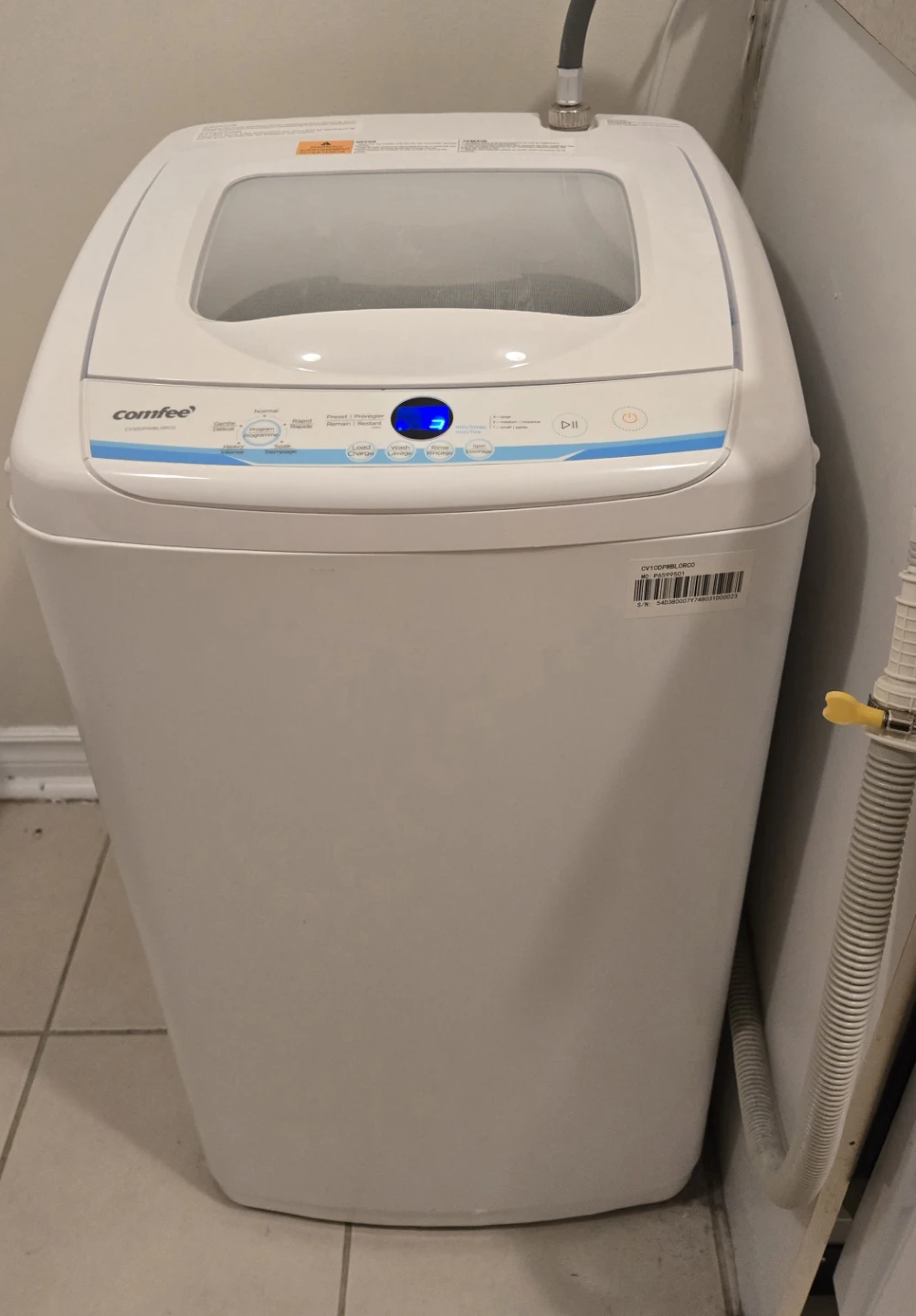 Comfee' Portable Washing Machine 1.0 Cu.Ft Ivory White - photo 2