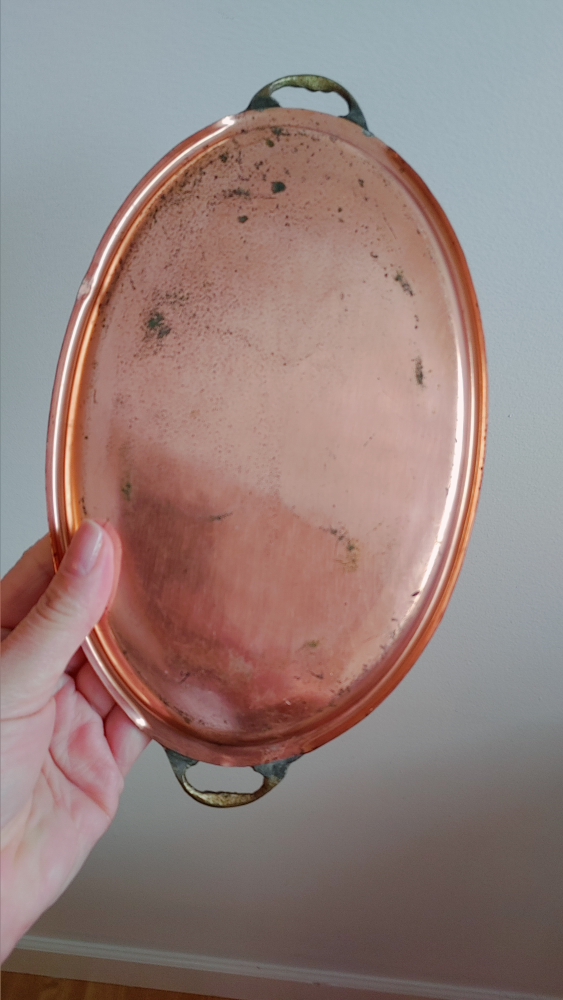 Copper Decorative Tray with Handles - photo 4