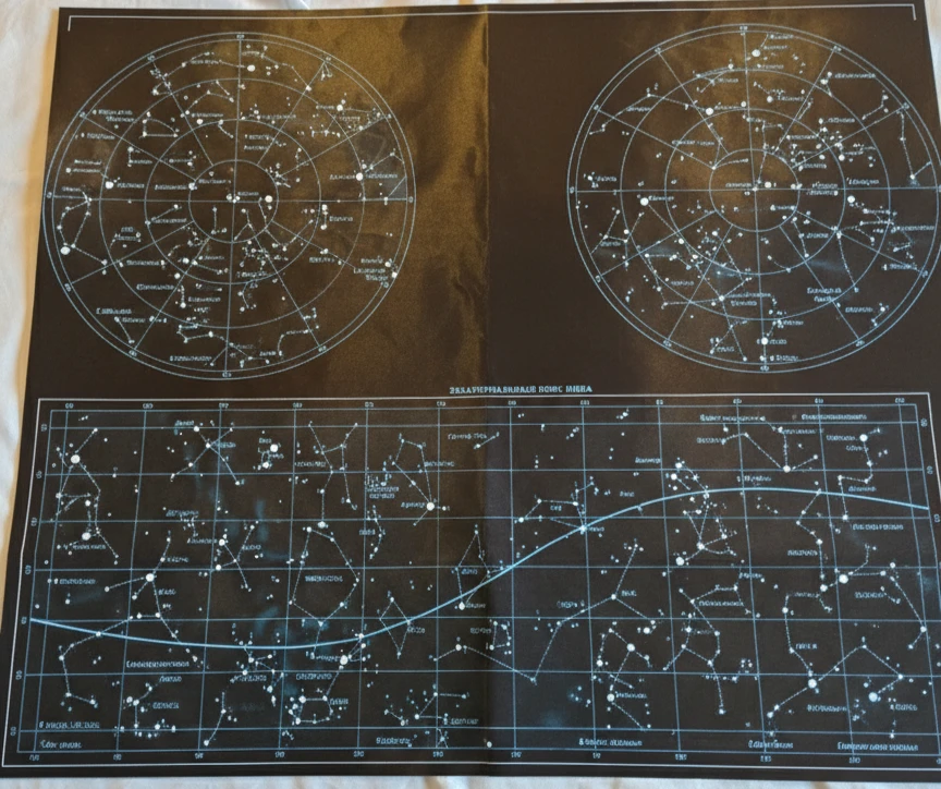 Celestial Star Chart Poster