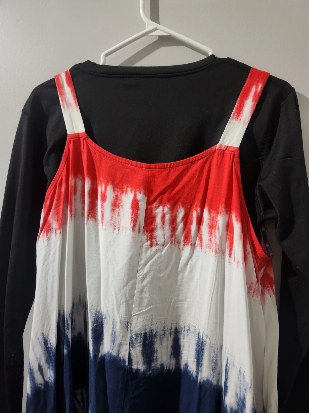 Tie-dye Tank Dress with Long Sleeve Shirt - photo 4