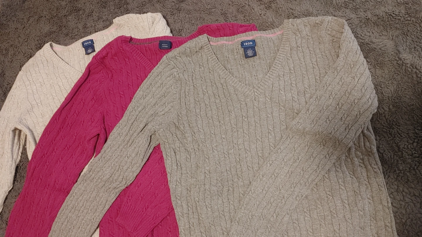 Izod sweaters ($3 each)