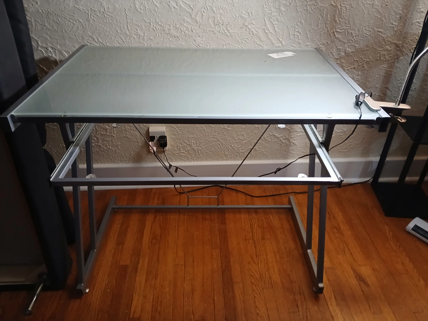 Glass Top Drafting Table