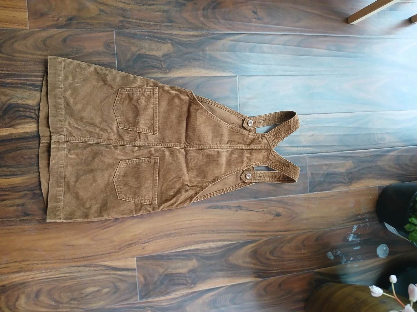 Gap Kids Corduroy Overalls Dress - Brown - photo 2