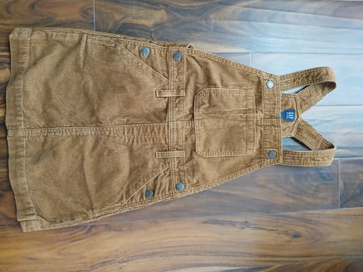 Gap Kids Corduroy Overalls Dress - Brown - photo 3