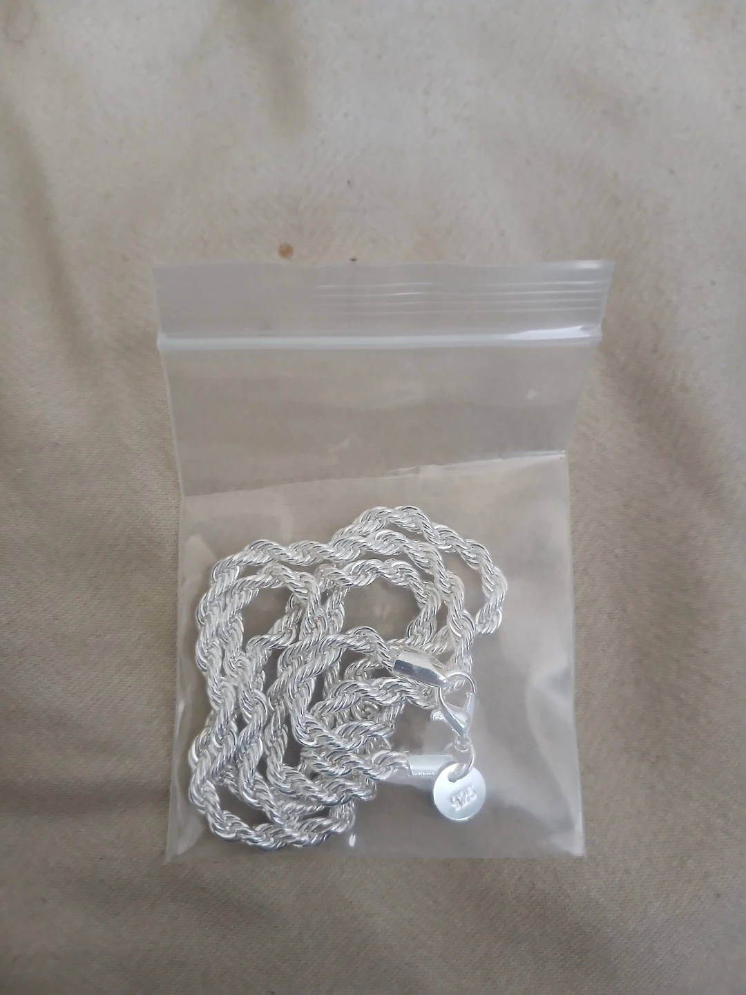 925 Silver Rope Chain Necklace - photo 3