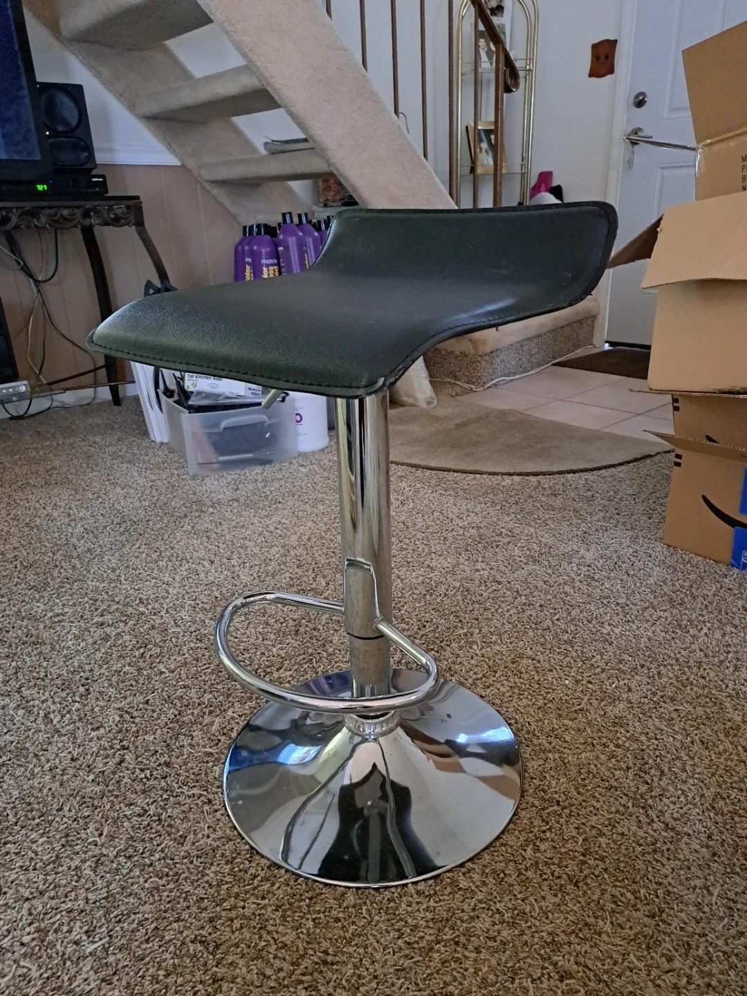 Adjustable Bar Stool - Black