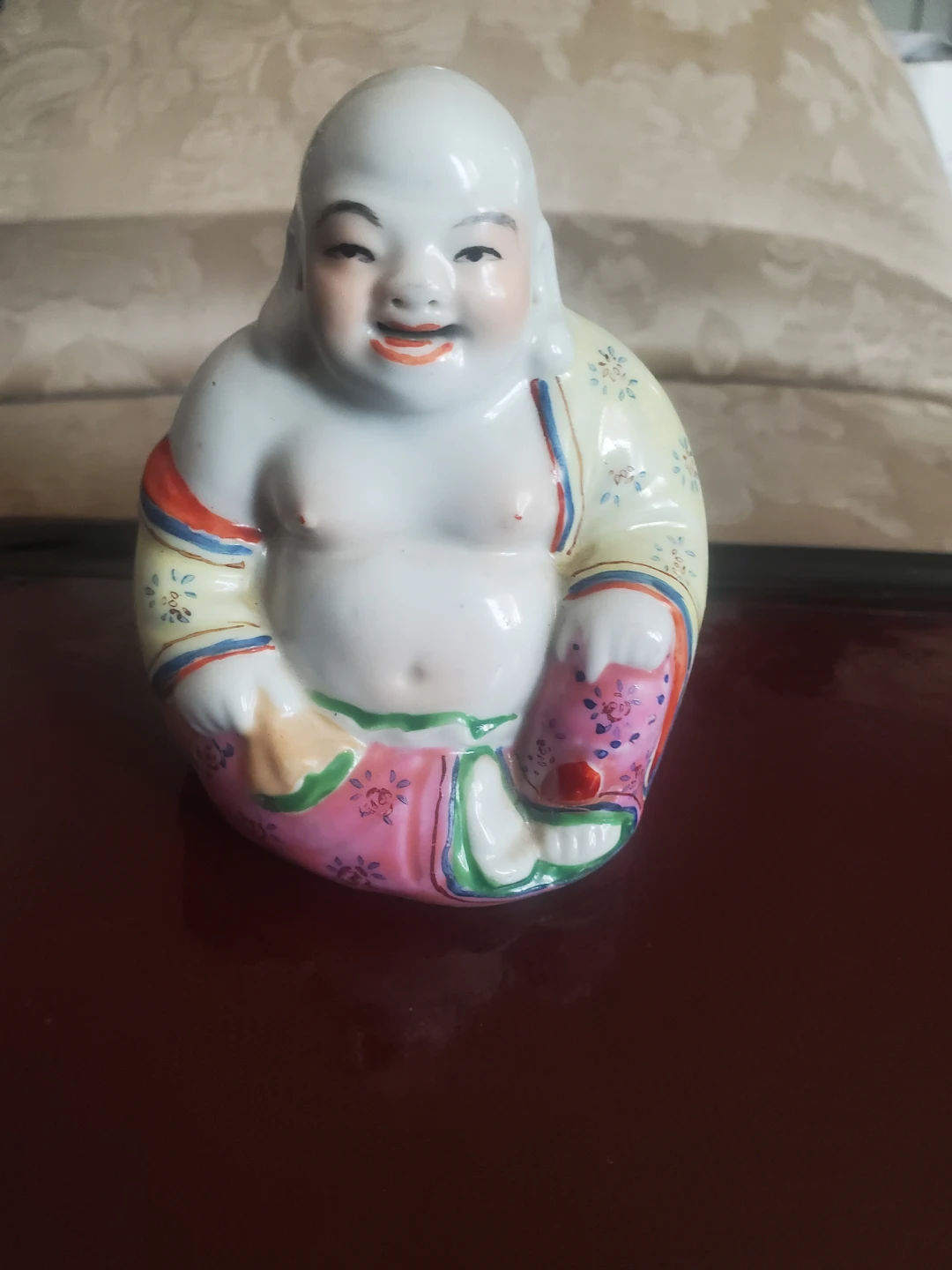 Ceramic Laughing Buddha Figurine