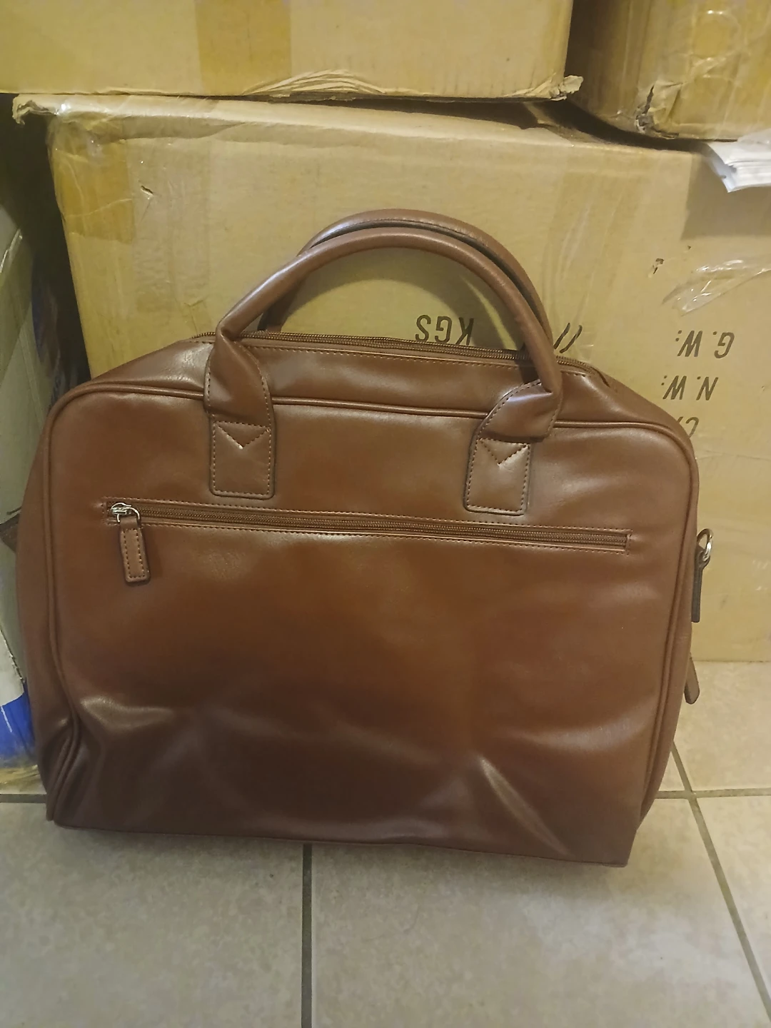 Brown Leather Briefcase - photo 4
