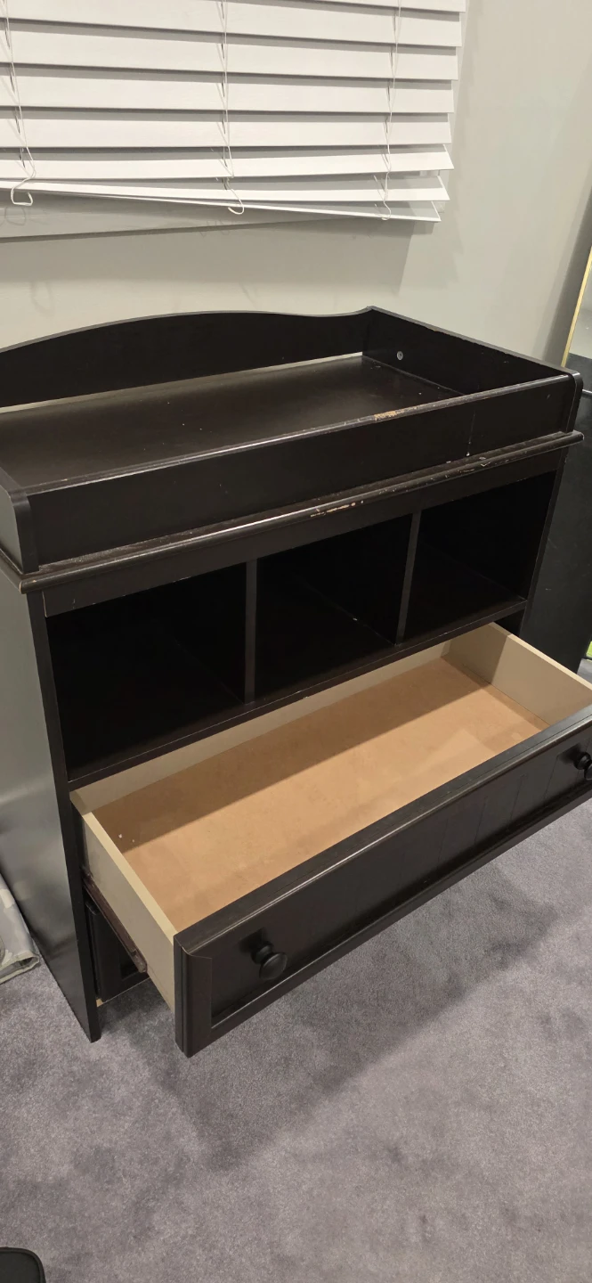 Baby Changing Table with Drawer and Shelves - photo 2