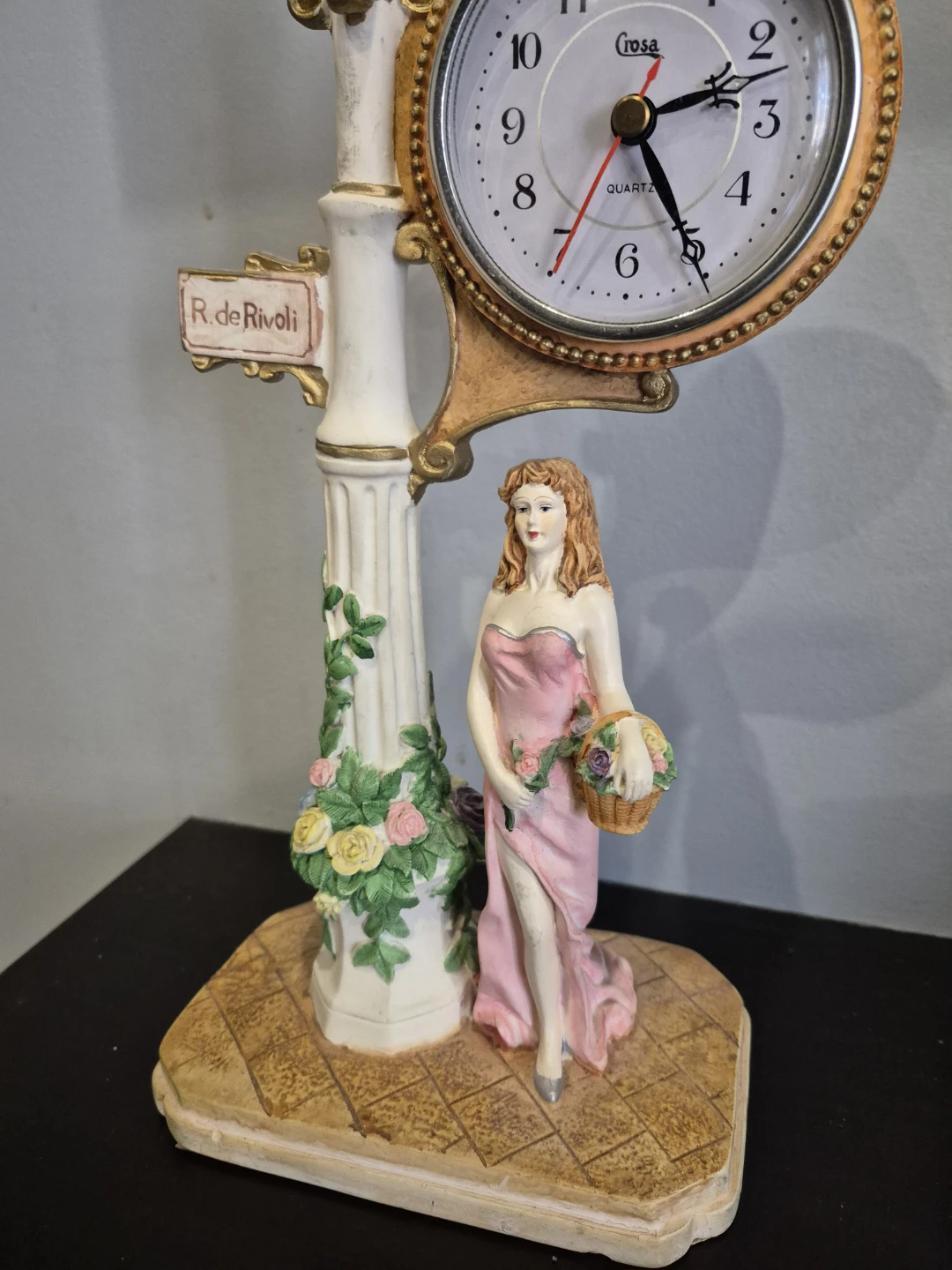 Crosà Quartz Desk Clock with Lady Figurine - photo 4
