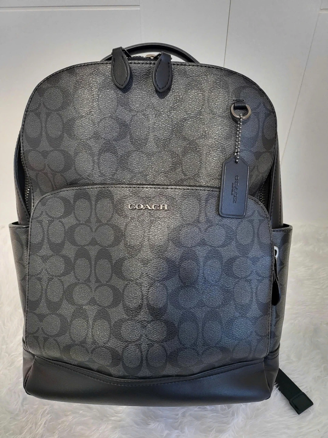 Coach Black Signature Backpack