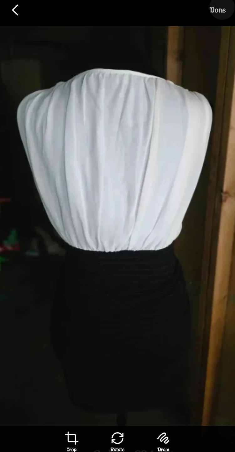 Women's White & Black Cap Sleeve Dress - photo 2