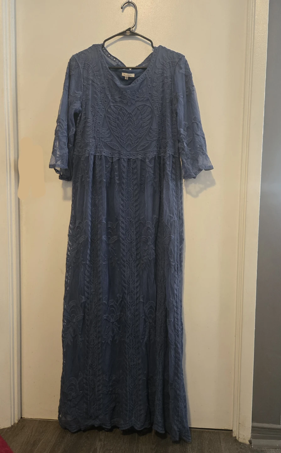 Blue Lace Maxi Dress