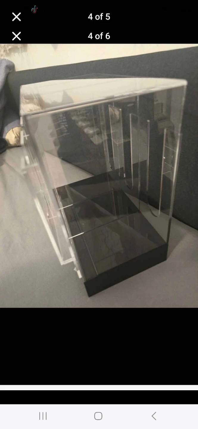 Clear Acrylic 3-Row Display Stand for Trading Card Packs - photo 4