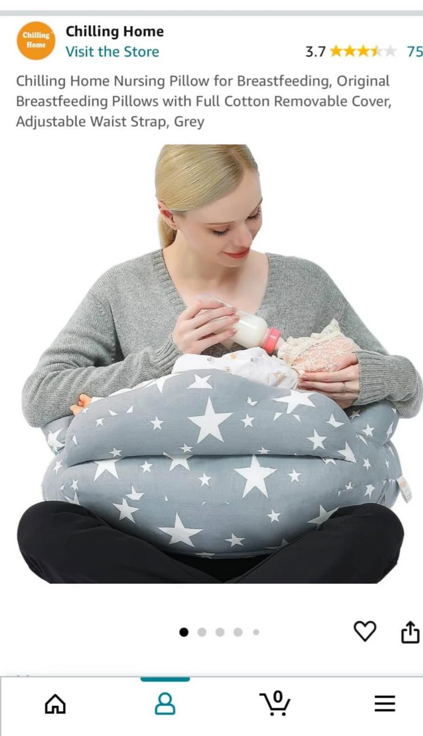 Chilling Home Nursing Pillow for Breastfeeding - Grey Stars - photo 2