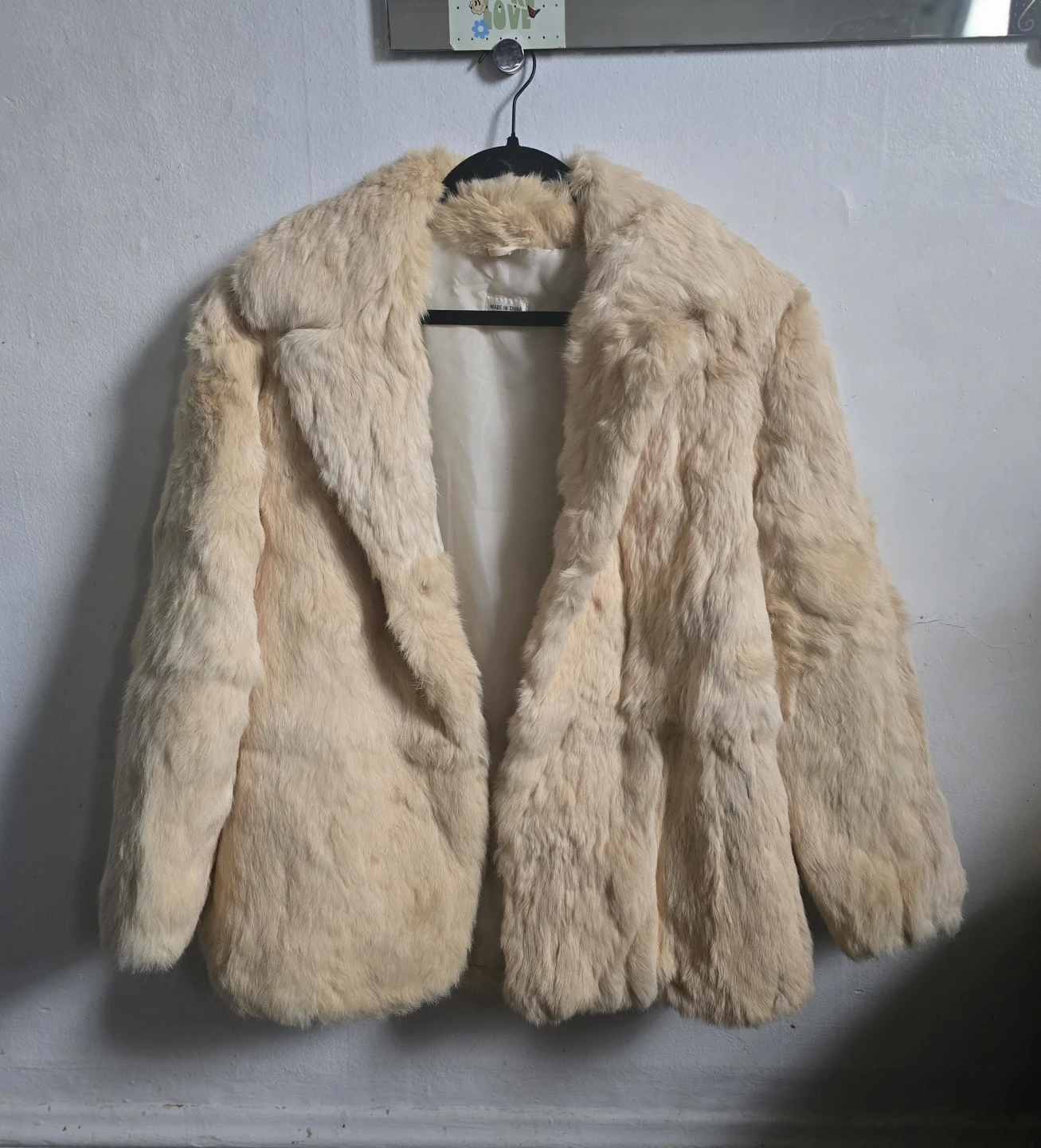 Cream Faux Fur Jacket