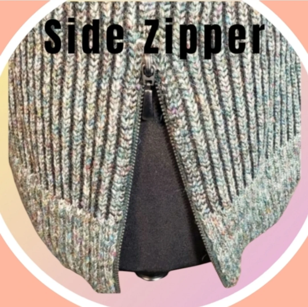 🏆Leo & Nicole Tamra Cowl Neck Zipper & Side Zippers - photo 5