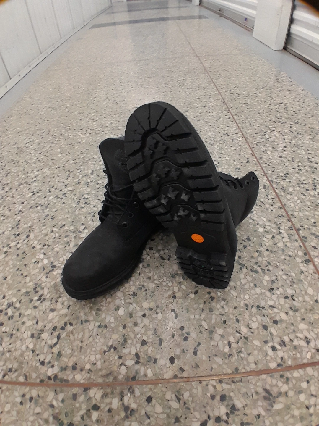 Timberland Black Lace-Up Boots Men's Size 8 - photo 5
