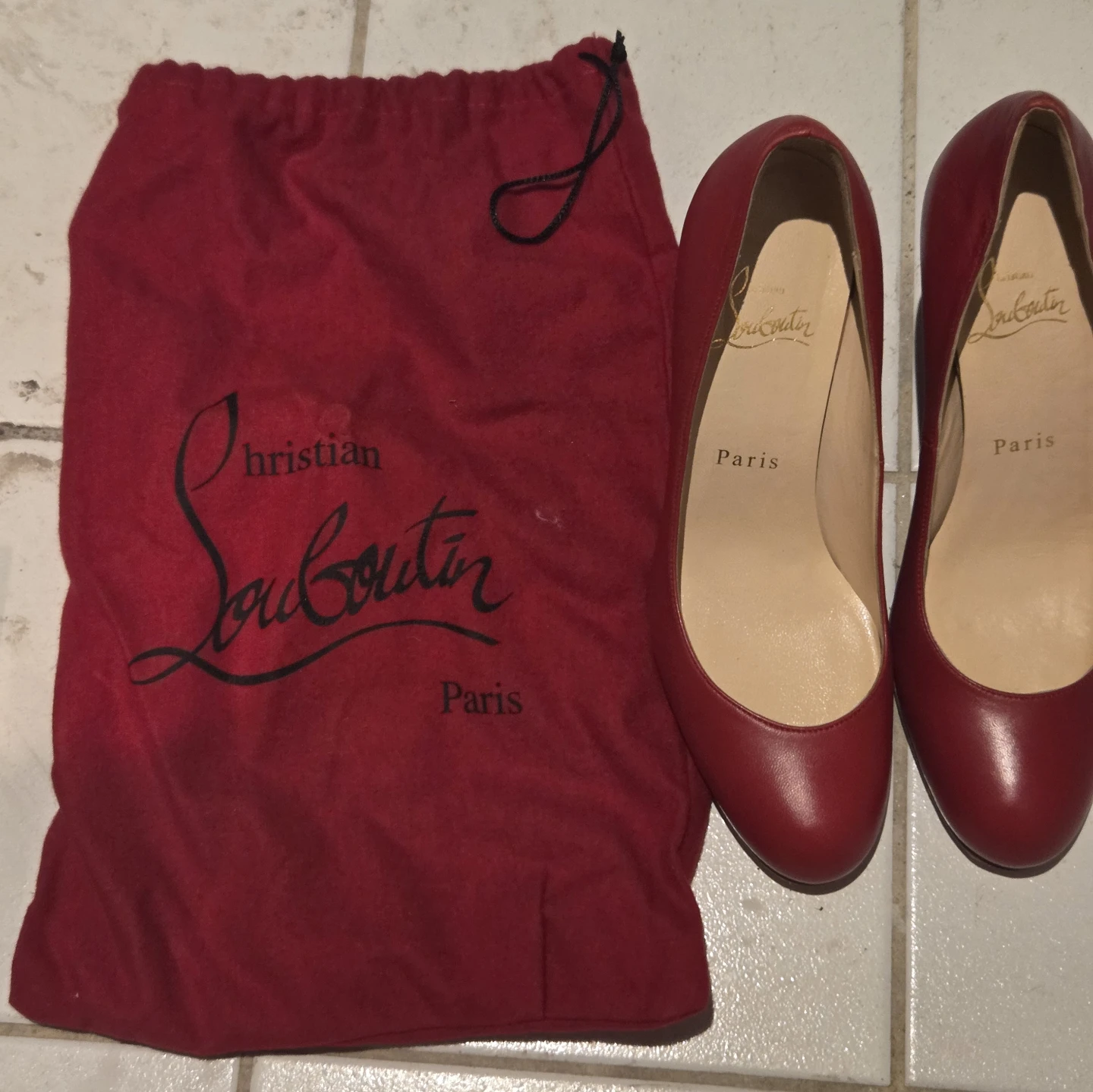 Christian Louboutin Red Leather Heels