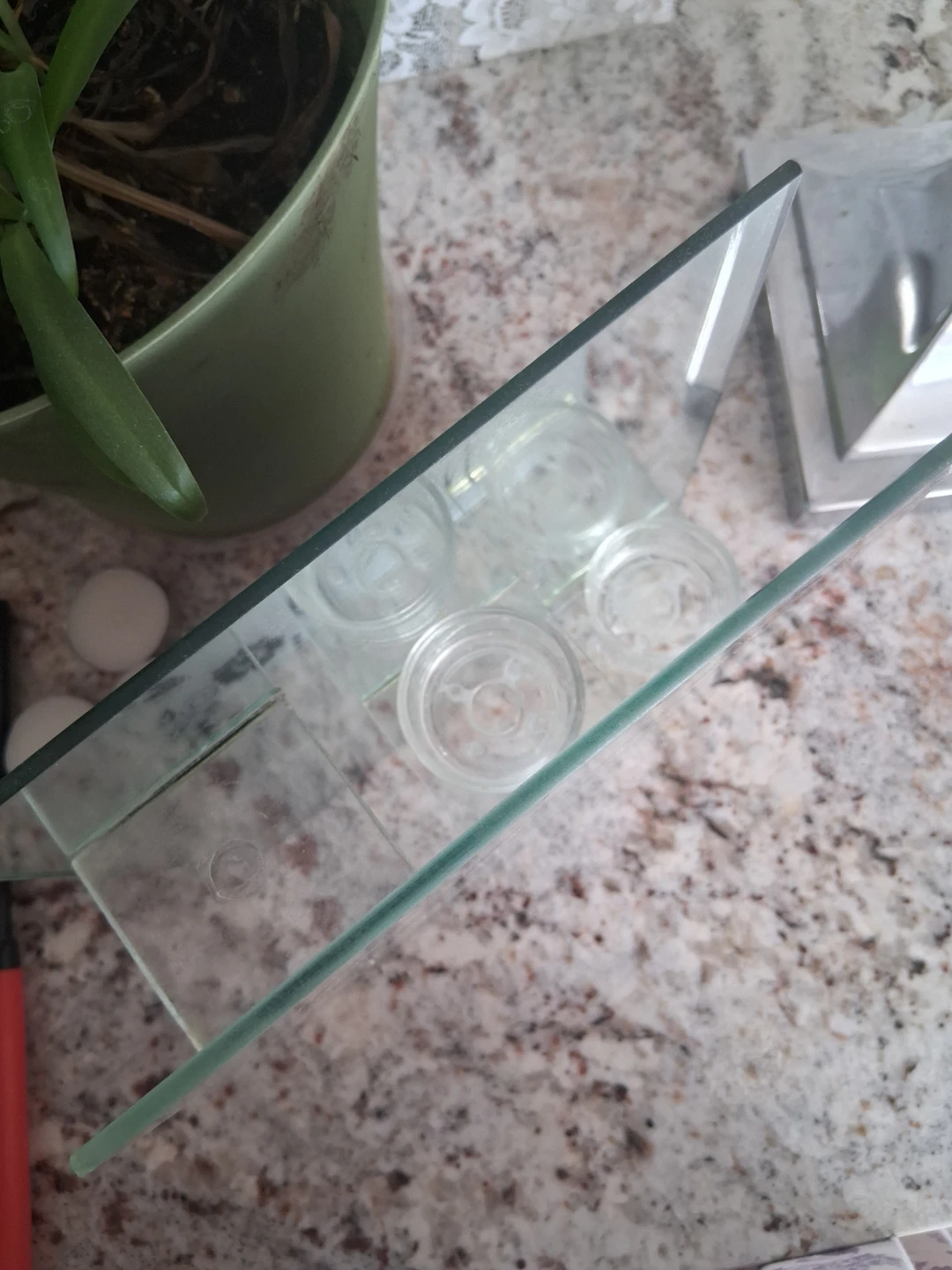 Frosted Glass Tea Light Holder, Levelled - photo 4