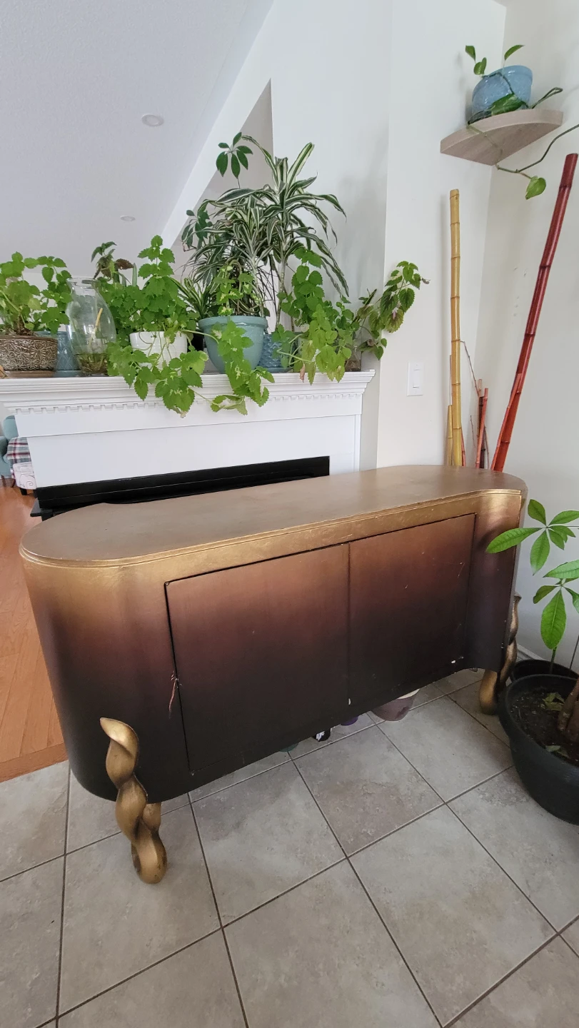 Unique Curved Sideboard with Ombre Finish